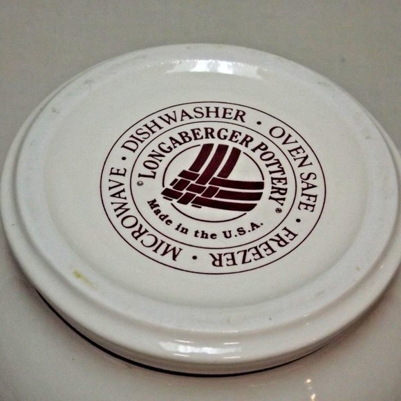 Longaberger Pottery Woven Traditions Traditional Red 1 Quart Juice Pitcher USA - Picture 8 of 8